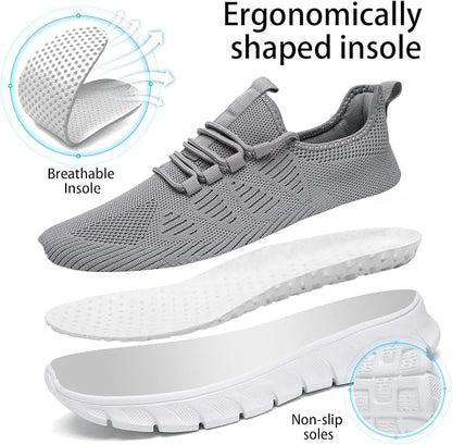 Size 12 EKRBXA Mens Running Shoes Tennis Shoes Walking Gym Sneakers Non Slip | Lightweight?Breathable Mesh?Casual?Workout?Slip on?Athletic?Comfortable Soft
