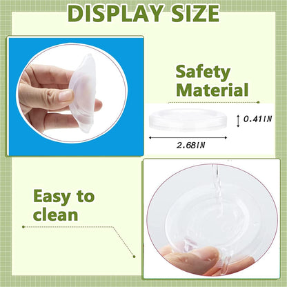 15PCS Yogurt Jar Lids - Clear Plastic, Reusable, BPA-Free Polypropylene, Screw Top, Transparent, Round, Microwaveable, Ideal for Oui Yogurt Jars, Glass Jars, and More