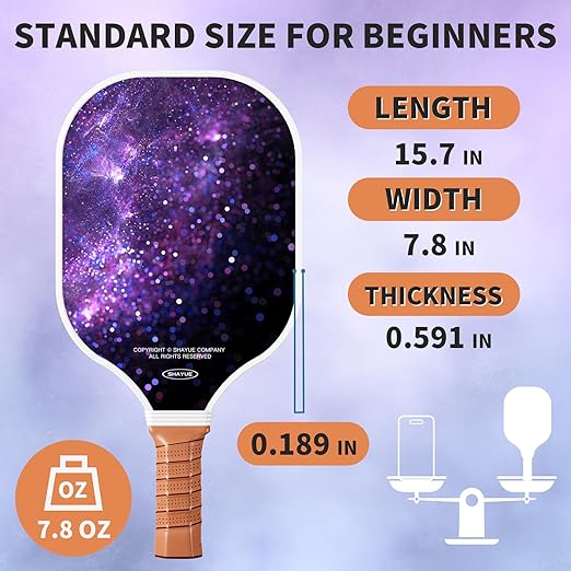 Pickleball Paddles Set of 2 Super Value Set with 2 Pickleball Fiberglass Rackets 4 Balls 2 Pickleball Grip Tapes 2 Sports Towels 1 Pickleball Bag Outdoor Gift for Beginners Family Friends