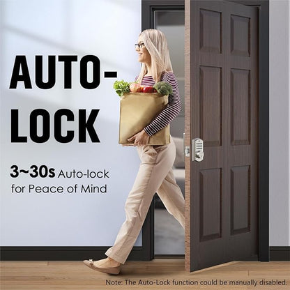 Keyless Entry Door Lock - Electronic Door Lock with Keypad, Smart Deadbolt Lock with Auto Lock, Security Waterproof Smart Lock, Easy to Install, Ideal for Front Door, Home Use, Apartment - ELAMOR M19