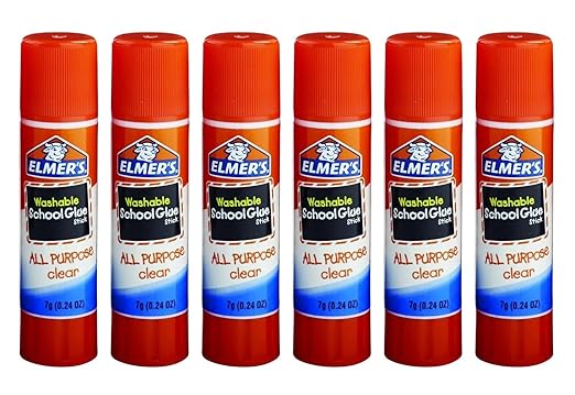 Elmers All Purpose Washable 7 Grams Clear School Glue Sticks (4 Pack)