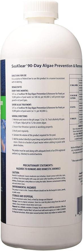 SeaKlear 90-Day Algae Prevention & Remover, 1 Qt