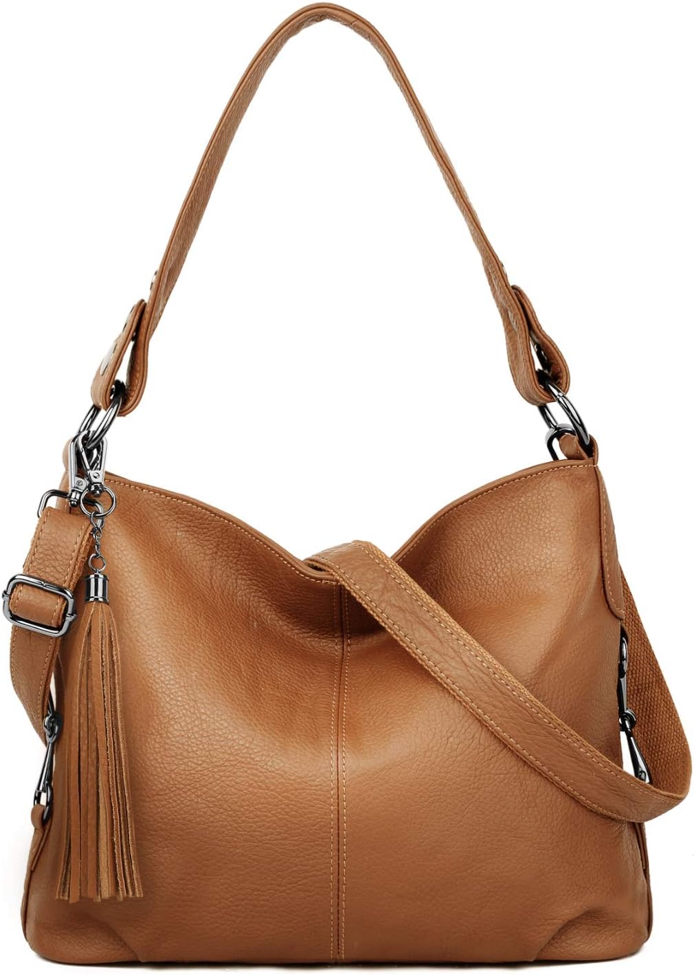 YALUXE Genuine Leather Shoulder Bags Stylish Hobo Handbags Purses Crossbody Bags for Women Genuine Leather, Stylish