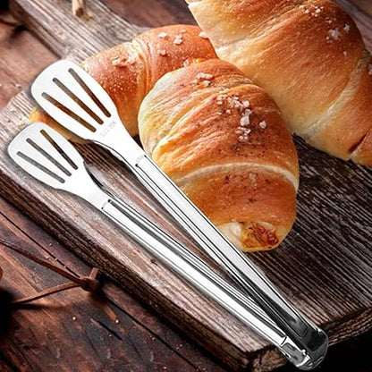 Fenteer Kitchen Serving Tongs Serving Tongs Buffet Party Catering Serving Tongs Steak Clamps Baking Bread Clamp for Bakeries Frying Restaurants BBQ, 12inch