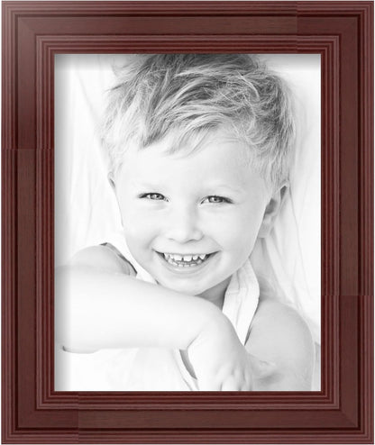 ArtToFrames 8x10 Inch Red Picture Frame, This 1.50 Inch Custom Poster Frame is Cherry - Comes with Regular Glass and Corrugated Backing (WOM0066-78238-YCHY-8x10)