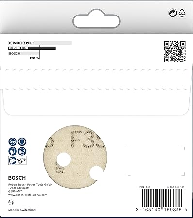 Bosch 2608605121 125Mm P400 5 PCE F355 Sanding Discs Stone Velcro 8 Hole