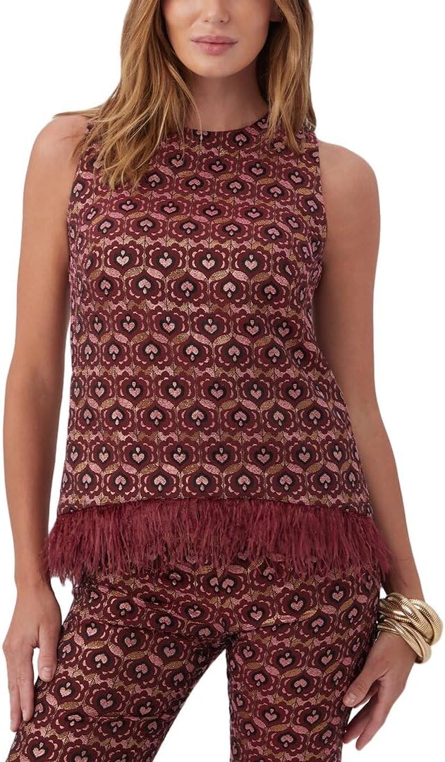 Size 0, Color Blue And Gold Trina Turk Women's ENA Top.
