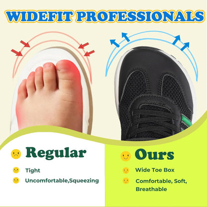 Boys Wide Toe Box Sneakers Girls Tennis Running Shoes Breathable Walking Trainers for Kids