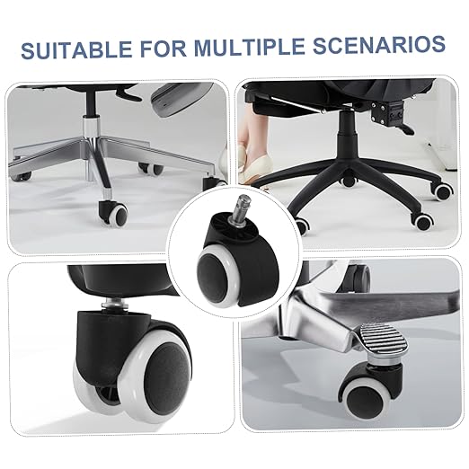 ARTIBETTER 4Pcs Office Chair Caster Wheels Swivel Rolling Chair Replacement Casters for Office Barber Chairs Stylish Design Optimal Stability Rotation