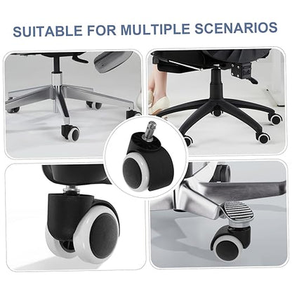 ARTIBETTER 4Pcs Office Chair Caster Wheels Swivel Rolling Chair Replacement Casters for Office Barber Chairs Stylish Design Optimal Stability Rotation