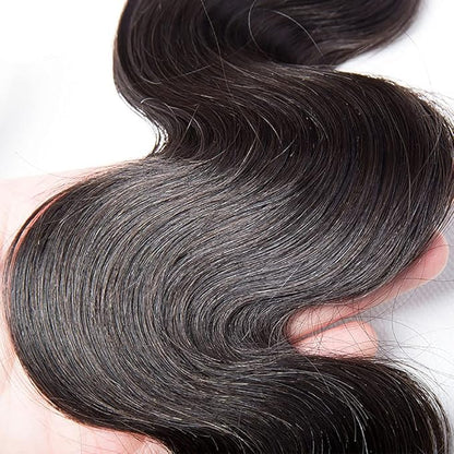 Color #1B Human Hair Bundles Natural Black Body Wave Bundles Grade 8A Peruvian Virgin Human Hair Single Bundle 18 Inch #1B Bundles Human Hair Natural Color Body Wave Bundles 300g
