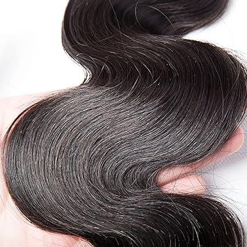 Bundles Human Hair 16 18 Inch Human Hair Bundles Body Wave 10A Unprocessed Brazilian Virgin Hair 2 Bundles Body Wave Bundles Human Hair Extensions 1B Natural Color