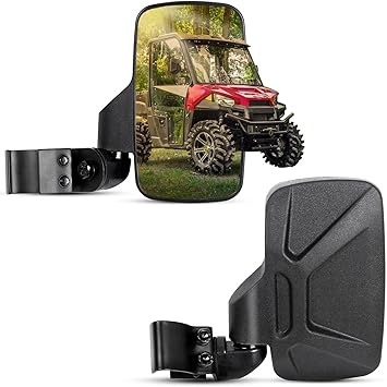 Ranger Side Mirror, UTV Rear View Mirror Compatible with Polaris Ranger XP 500, 570, 900, 900 Crew, 1000, 1000 Crew, Ranger Diesel, ETXEV, General 1000, Can-Am Defender, Maverick Trail