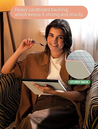 Graph Paper Pads 8.5 x 11 Graph Paper Notebook 8 Pack Grid Notebook Paper Pad 2x2 Quad Grid Paper Pad 8-12 x 11 White Quadrille Pad 8.5" x 11" Graft Paper Graph Pad 70 GSM Grid Tablet 50 SheetsPad
