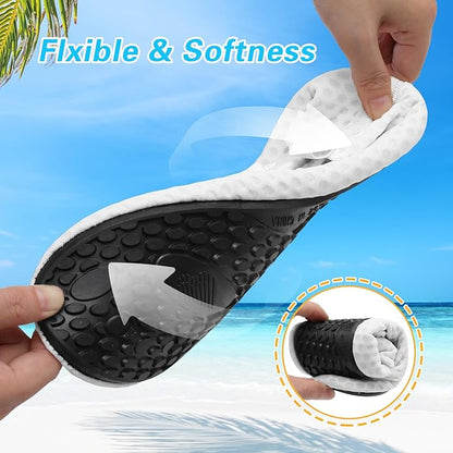 LeIsfIt Water Shoes for Women Men Wide Swim Beach Barefoot Shoes Quick Dry Aqua Socks for Pool Diving Boating River Yoga Lake Surf