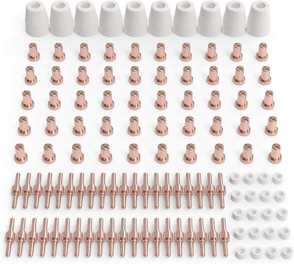 YESWELDER 110 Pcs Plasma Cutting Consumables Fit Cut40 50 with Plasma Cutter Torch PT31 LG40