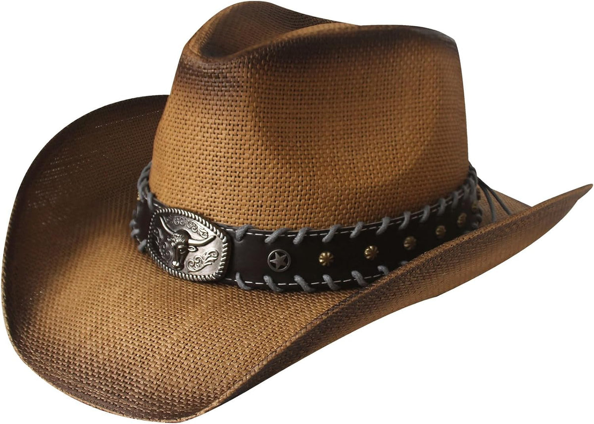 Wildarms Cowboy Hat,Cowgirl Hat,Cowboy Hats for Women/Mens/Straw Wide with Shapeable Brim Western Cowboy Hat for Womens
