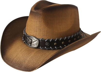 Wildarms Cowboy Hat,Cowgirl Hat,Cowboy Hats for Women/Mens/Straw Wide with Shapeable Brim Western Cowboy Hat for Womens