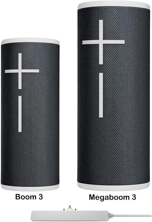 Power Up Charging Dock Compatible with Ultimate Ears UE Boom 3Megaboom 3BlastMegablast(Wall Charger and 5 Feet Cable Included) White(Not for Boom4Megeboom 4)