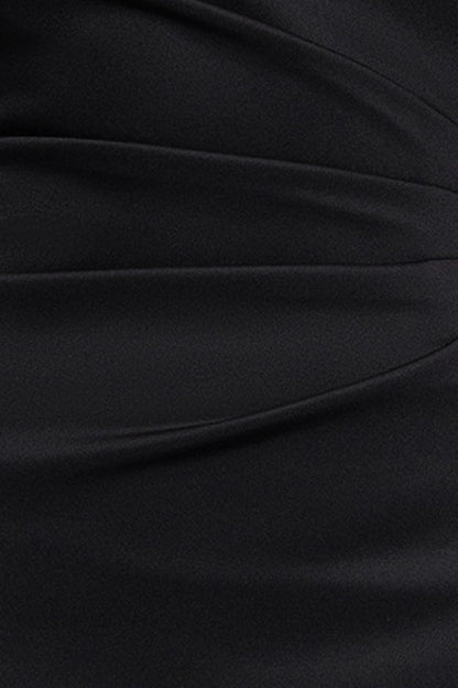 Xscape Women's Scuba Crepe Illusion Neck Mesh Sleeve Ruffle Floor Length Dress.