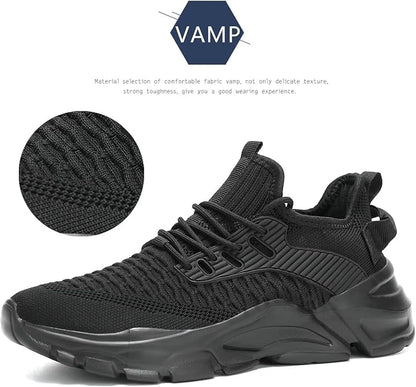 Men's Running Shoes, Non Slip, Breathable, Lightweight Fashion Sneakers, Slip Resistant Athletic Sports Walking Gym Work Shoes