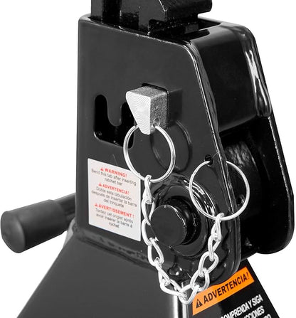 Torin AT46002AB-1 Double Locking Steel Jack Stands, 6 Ton (12,000 LBs) Capacity, Black, 1 Pair