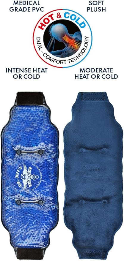Dental Pain Relief Pack for Facial Pain and TMJ Relief  Includes 8 Inch Elastic Extender Strap for Extra Length Where Needed  Dual Use Ice Pack for Cold Therapy  Soft Plush Warm Compress for Heat