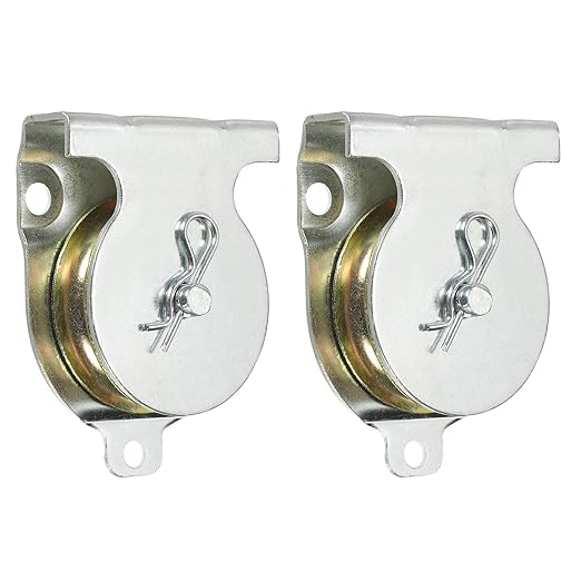 PATIKIL Ceiling Mount Single Pulley, 2 Pack 2 Inch Diameter Wall Mounted Single Pulley for 10mm0.39" Wire Rope