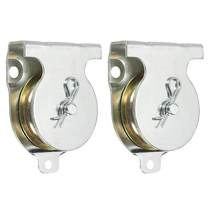 PATIKIL Ceiling Mount Single Pulley, 2 Pack 2 Inch Diameter Wall Mounted Single Pulley for 10mm0.39" Wire Rope