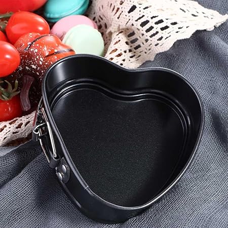 Pokinge Heart Shaped Springform Cake Mold Pan Toast Mold with Removable Loose Base Bakeware Cake Pan Nonstick Baking For Cake Baking Pans
