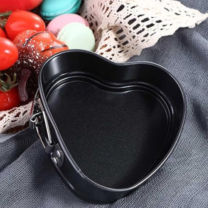 Pokinge Heart Shaped Springform Cake Mold Pan Toast Mold with Removable Loose Base Bakeware Cake Pan Nonstick Baking For Cake Baking Pans