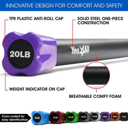 Yes4All Weighted Workout Bar