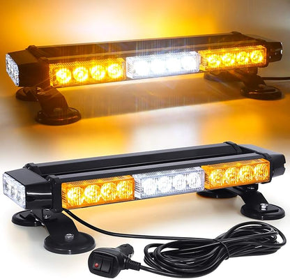 LINKITOM LED light bar flashing, double-sided, 30 high intensity LED, emergency danger warning, lighting barbeacon with magnetic for ceiling security