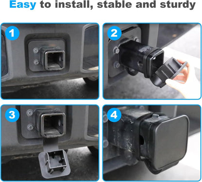 2 inch Tow Hitch Cover Trailer Hitch Covers Receiver Hitch Cover Suitable for Most Cars Trucks ATV