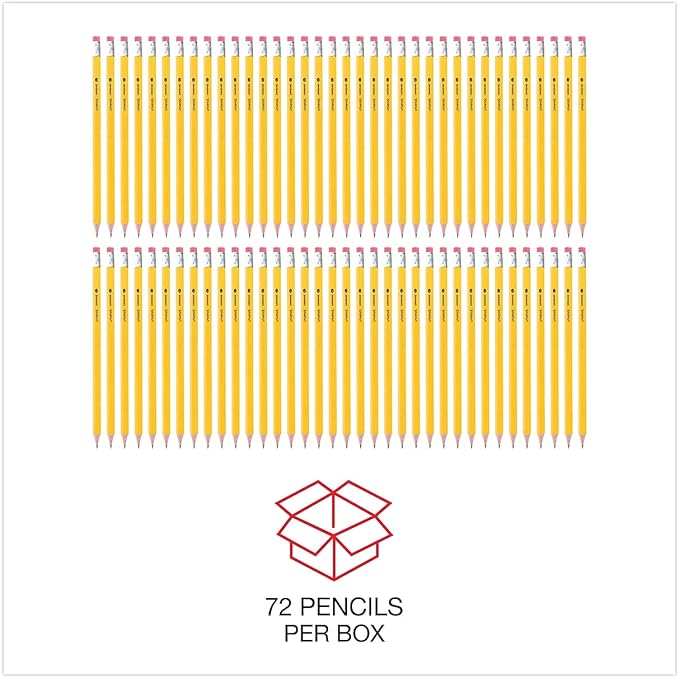 Universal UNV55402 Pre-Sharpened Woodcase 2 HB Pencil (72Pack)