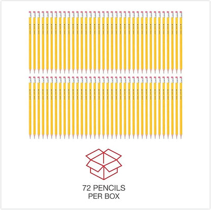 Universal UNV55402 Pre-Sharpened Woodcase 2 HB Pencil (72Pack)
