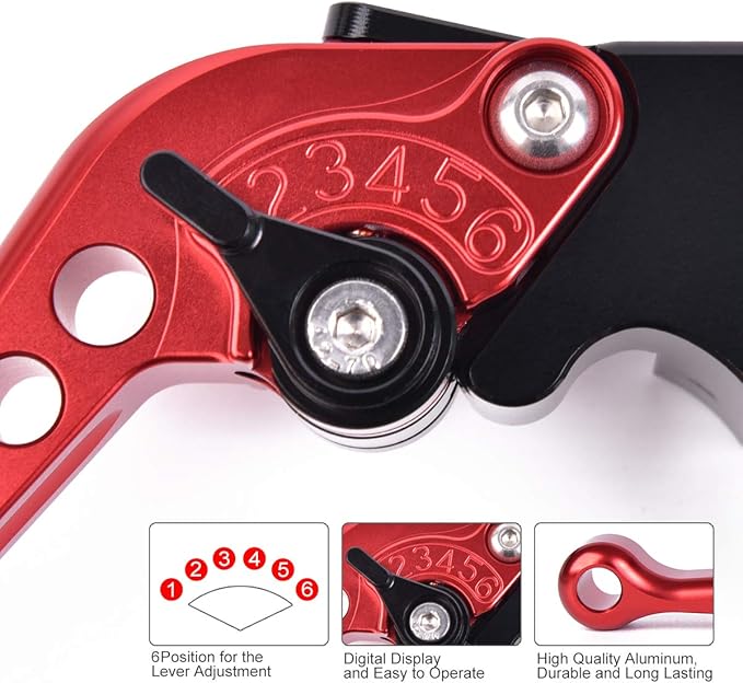 Adjustable Brake Clutch Levers for Yamaha YFM 660 Raptor 2001-2006, YFM 700 Raptor 2000-2006,YFZ 450 STV 2003-2006, YFM 350 Raptor 2006-2013, Banshee YFZ350 1995-2008, YFS200 Blaster 2003-2007