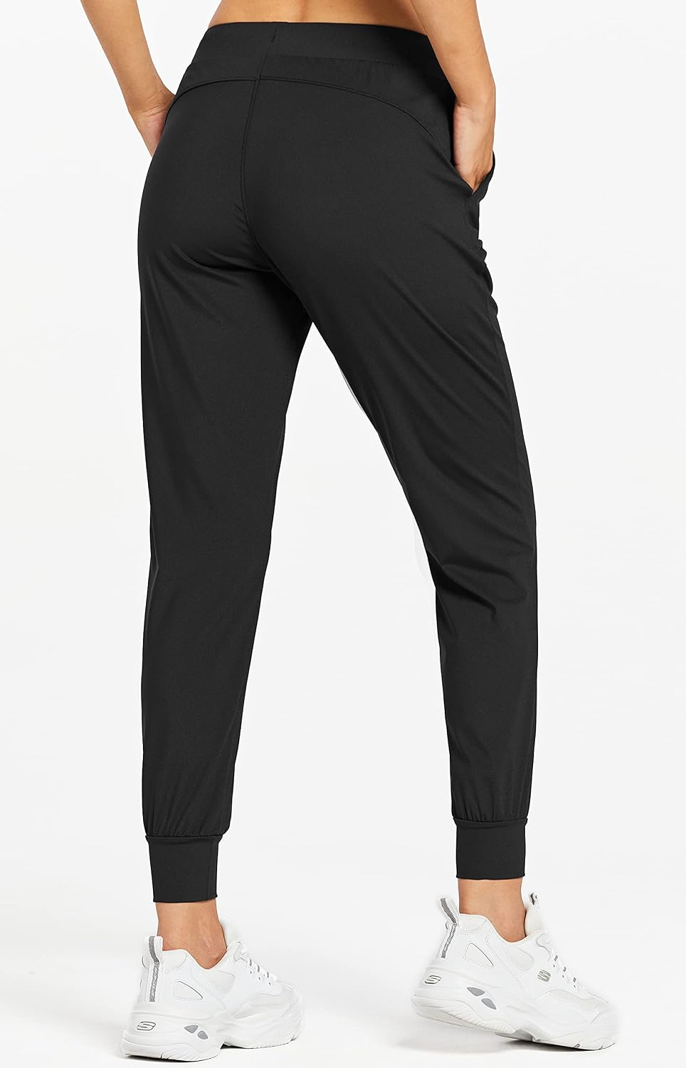 Stretchy, skin-friendly joggers for workouts, lounging, or everyday wear with deep pockets and a tapered fit.