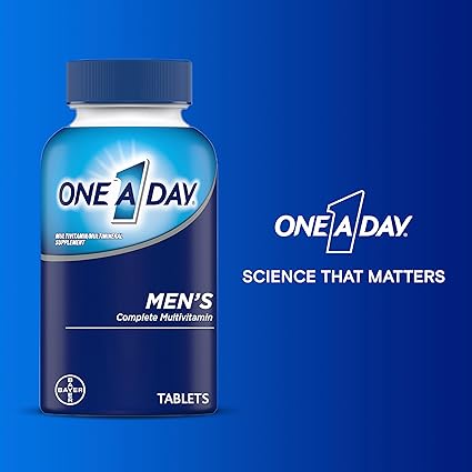 One A Day Mens Multivitamin, Supplement Tablet with Vitamin A, C ,D, E and Zinc for Immune Health Support, Vitamin B12, Calcium, 200 count