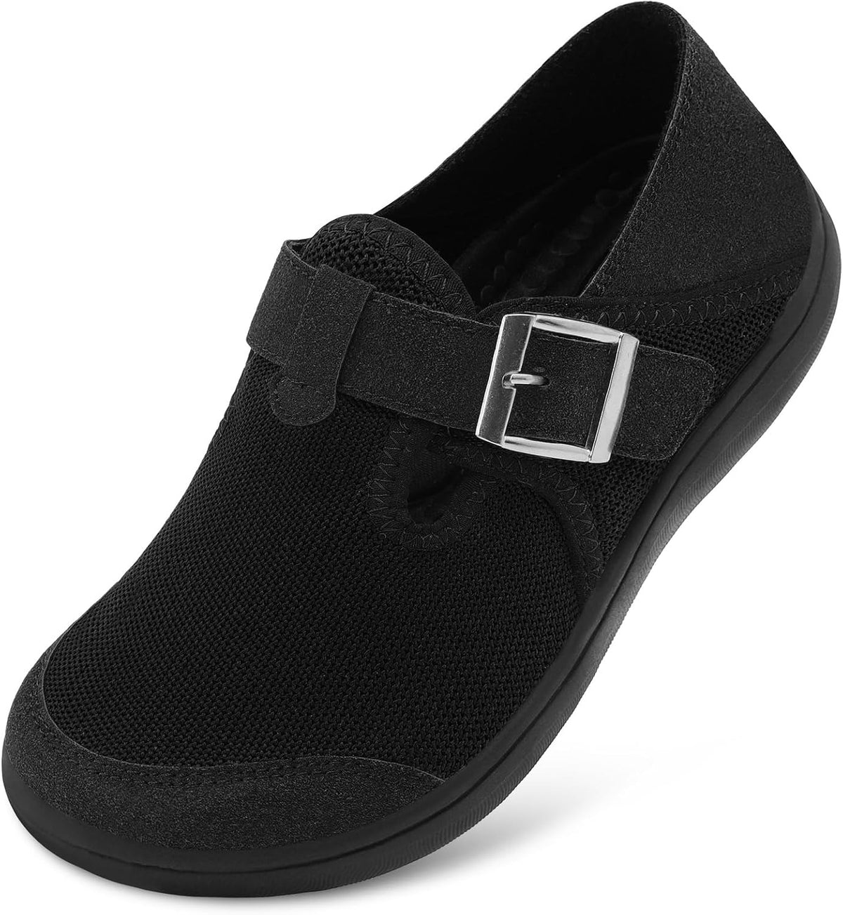 XIHALOOK Womens Walking Shoes Wide Toe Barefoot Shoes Zero Drop Minimalist Loafer with Adjustable Strap Slip on Clogs .