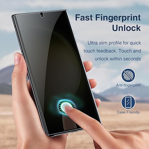 LK 2 Pack for Samsung Galaxy S23 Ultra Screen Protector [Not Glass] Anti-Scratch, Full Coverage Privacy Screen Protector for Galaxy S23 Ultra, HD Ultra-Thin, Case Friendly