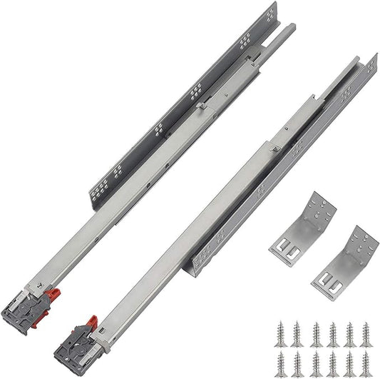 OCG Undermount Drawer Slides 21 inch (1 Pair), Full Extension Soft Close Concealed Drawer Runners, Come W Mounting Screws and Brackets, 1 Pair