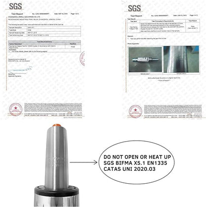 Stroke 8'' Gas Lift Cylinder Replacement Pneumatic Chair Part Heavy Duty Steel Case Universal Size Height Extension for Office Stool Chair