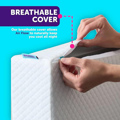 Pillow Cube Side Cube - 5" Cube Pillows for Side Sleepers, Cooling Memory Foam Pillows for Neck and Shoulder Pain - King, Queen, Twin 24"x12"x5"