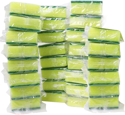 23 Pack Sponge Individually Wrapped, Non Scratch Scrouing Sponges for Household Cleaning, Dishes, Kitchen, Apartment, Car, Bike
