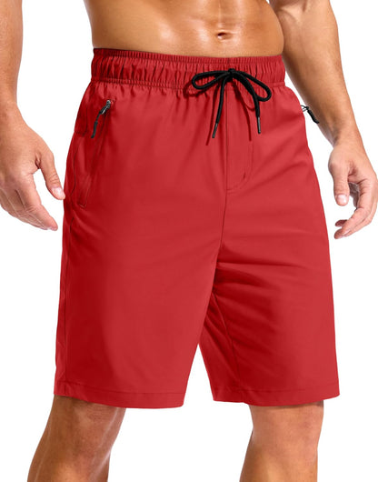 G Gradual Men's Swim Trunks 9" Quick Dry Swimming Board Shorts with Zipper Pockets Swimwear Bathing Suit for Men No Liner
