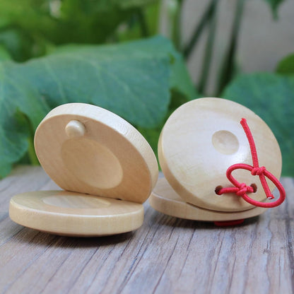 Wooden Castanets for Adults - Musical Instrument (2pcs)
