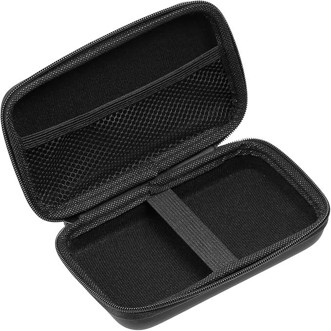 PATIKIL 6.69x3.54 Electronic Organizer Case, 1Pcs EVA Hard Waterproof Rectangle Travel Carrying Case with Zipper for Digital Multimeter, Camera, Charger Cord, Earphone, Black