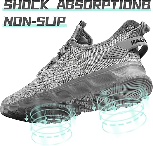QIJGS Running Shoes for Men Gym Tennis Athletic Mesh Sneakers Lightweight Sports Fashion Workout Casual Shoes
