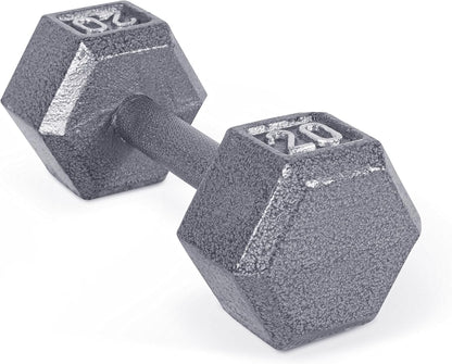 CAP Cast Iron Hex Dumbbells, 25 lb Hand & Free Weights, Single (Dumbbell contains cosmetic scratches)